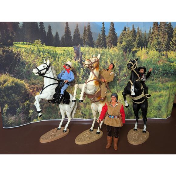 Vintage Gabriel Marx Lone Ranger Series Horses & Riders Lot - Picture 1 of 10